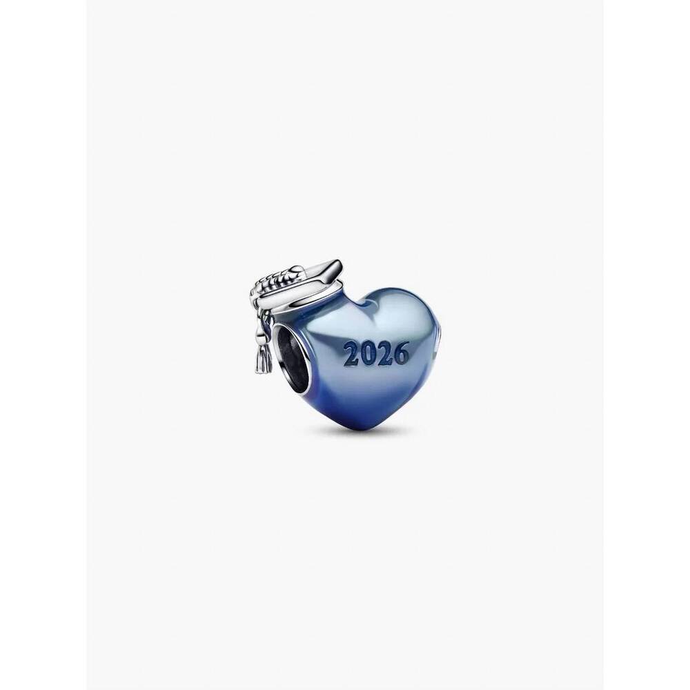 NEW PANDORA graduation heart charm in silver